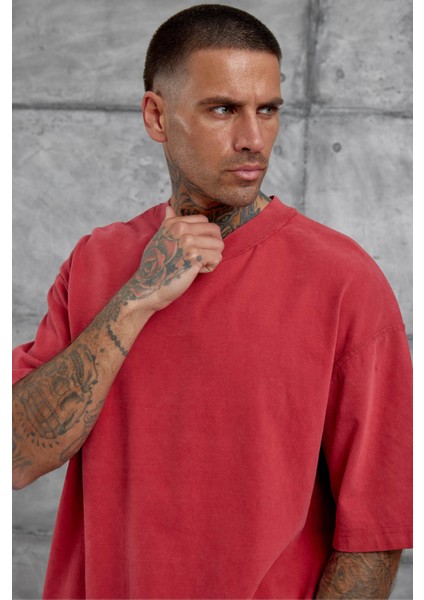 Kırmızı Basic Oversize Tshirt fiyatları