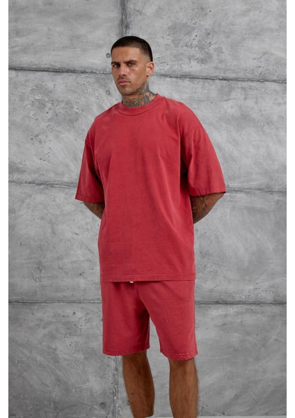 Kırmızı Basic Oversize Tshirt modelleri