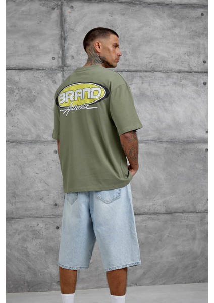 Haki Brand Authentic Yazılı Oversize Tshirt modelleri