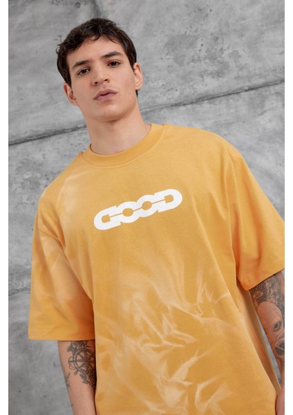 Hardal Good Yazılı Oversize Tshirt
