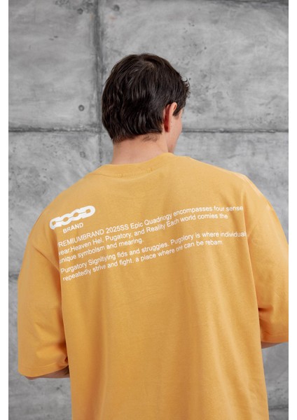 Hardal Good Yazılı Oversize Tshirt fiyatları