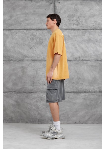 Hardal Good Yazılı Oversize Tshirt indirimleri