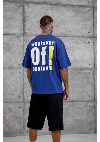 Mavi Of Sanise Yazılı Oversize Tshirt