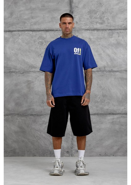 Mavi Of Sanise Yazılı Oversize Tshirt