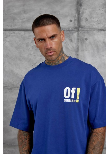 Mavi Of Sanise Yazılı Oversize Tshirt