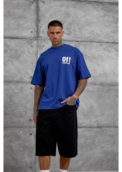 Mavi Of Sanise Yazılı Oversize Tshirt