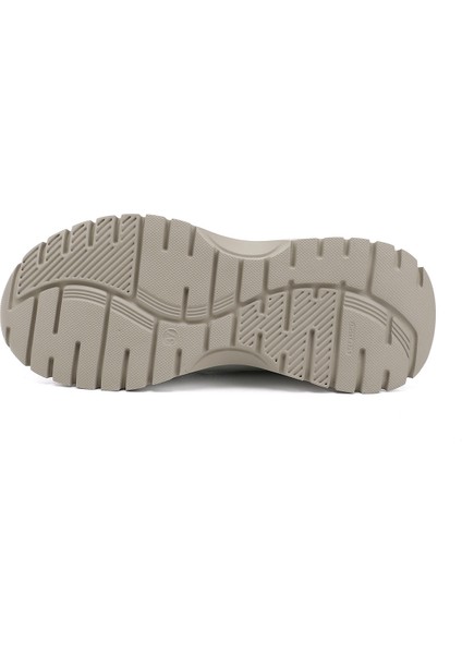 Kadın Beyaz Lastik Bağcıklı Hakiki Deri Sneaker