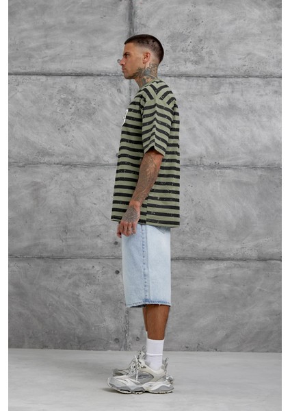 Haki Tained Baskılı Oversize Tshirt fırsatları