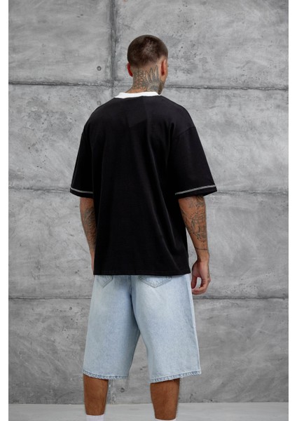 Siyah Dont Cry Baskılı Oversize Tshirt modelleri