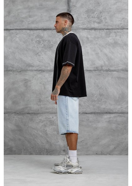 Siyah Dont Cry Baskılı Oversize Tshirt fırsatları