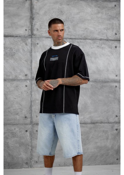 Siyah Dont Cry Baskılı Oversize Tshirt indirimleri