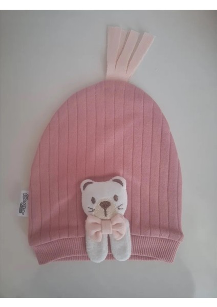 Bebek Ayıcıklı Penye Şapka