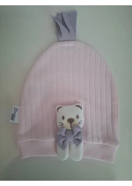 Bebek Ayıcıklı Penye Şapka