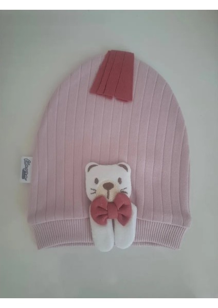 Bebek Ayıcıklı Penye Şapka