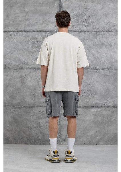 Krem Murth Baskılı Oversize Tshirt fırsatları