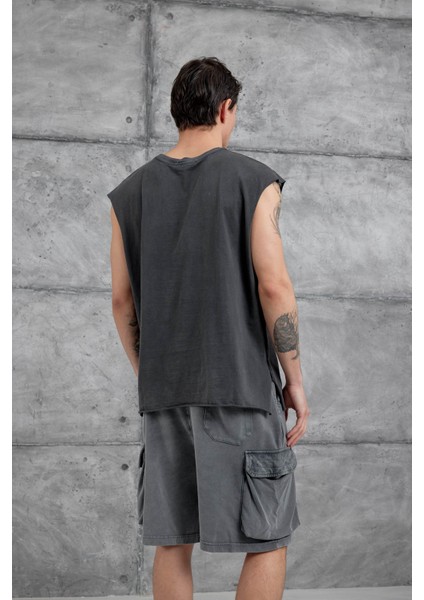 Füme Yıkamalı Oversize Atlet modelleri