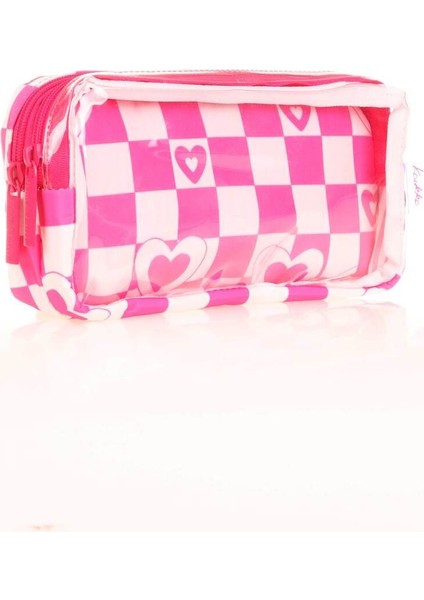Transparent Nature Soft Kalem Çantası Pink Heart K2586 fiyatları