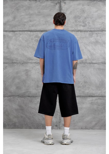 Mavi Brand Yazılı Yıkamalı Oversize Tshirt indirimleri