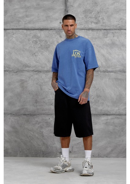 Mavi Los Angeles Yıkamalı Oversize Tshirt fiyatları