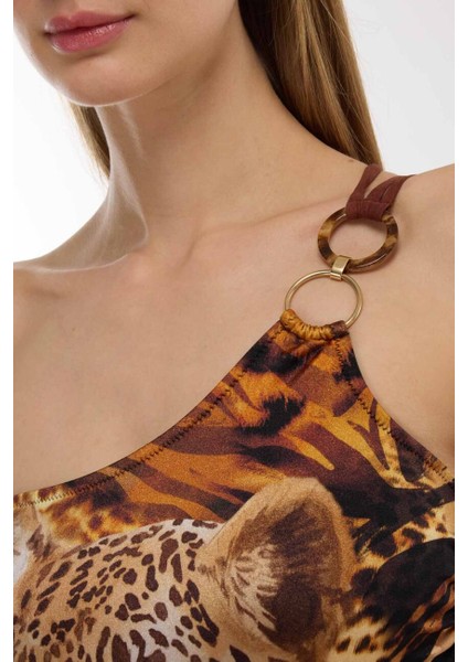 5205 Leopar Desenli Tek Omuz Mayo fiyatları