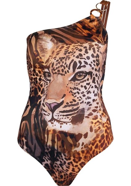 5205 Leopar Desenli Tek Omuz Mayo fırsatları