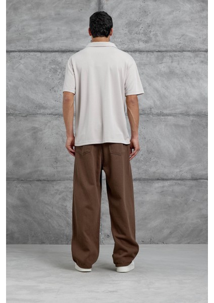 Bej Mrk Oversize Basic Polo Yaka Tshirt indirimleri