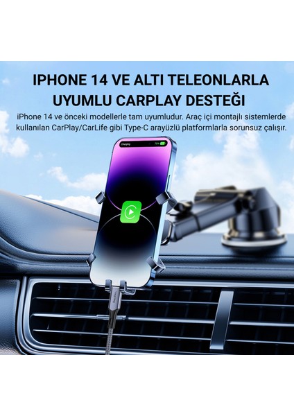 27W 3A USB Type-C To Lightning Apple iPhone iPad Hızlı Şarj ve Data Kablosu 1.2 Metre