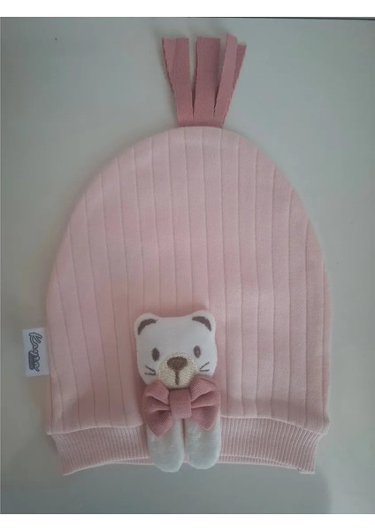 Bebek Ayıcıklı Penye Şapka