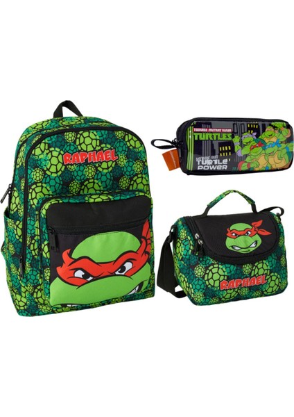Nınja Turtles Ilk Ve Ortaöğretim Okul Çantası-Beslenme Ve Kalem Çantası Seti