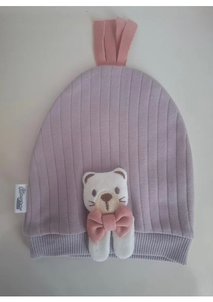 Bebek Ayıcıklı Penye Şapka