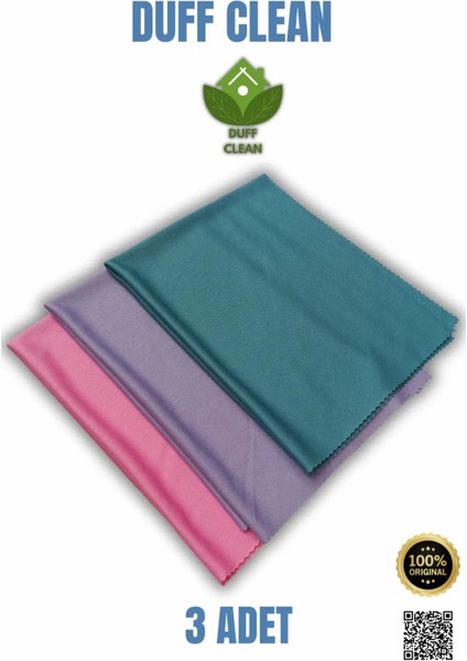 ( 3 Adet ) Mikrofiber Cam ve Ayna Temizlik Bezi 40X50 cm