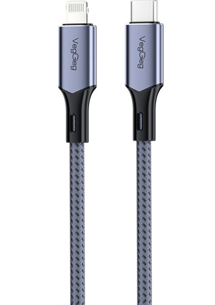 27W 3A USB Type-C To Lightning iPhone iPad Hızlı Şarj ve Data Kablosu 2 Metre