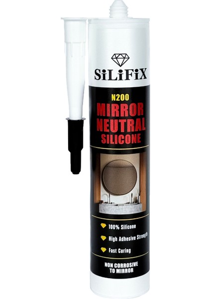 Ayna Silikon Yapıştırıcı (Hızlı Kürleşir, Solvent IÇERMEZ,%100 Nötr Silikon)