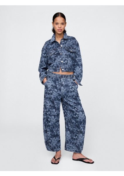 Kadın Mavi Mid Rise Ultrasoft Kolay Horseshoe Jean Pantolon
