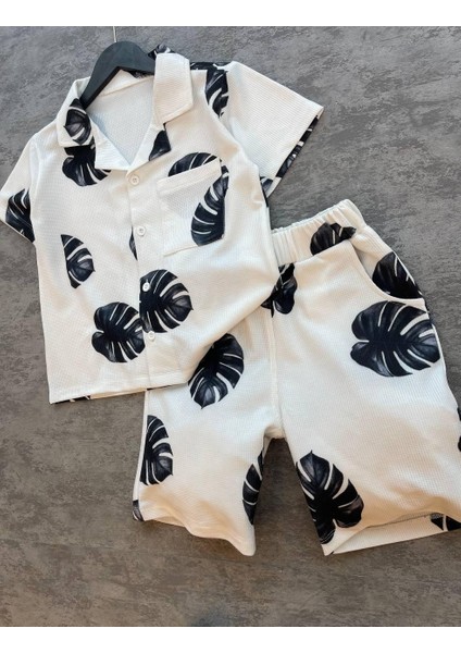 Yaprak Desenli Ince Lacoste Kumaş Erkek Çocuk Alt Üst Takım fiyatları