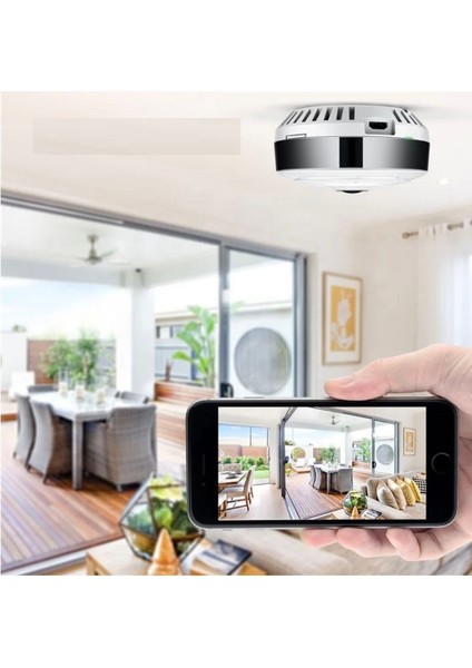 V380 360 Görüşlü Smart Wifi Kamera Iç Mekan ve Asansör Kamerası