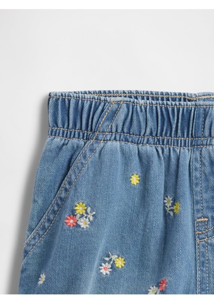 Kız Bebek Mavi Denim Şort