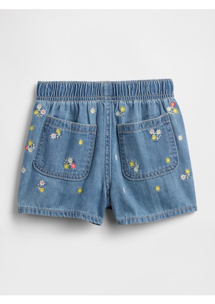 Kız Bebek Mavi Denim Şort