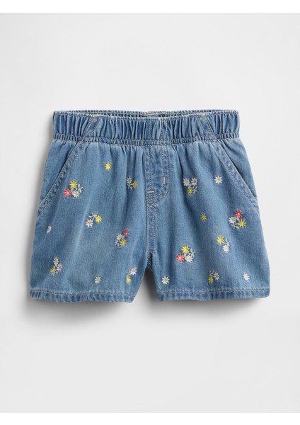 Kız Bebek Mavi Denim Şort