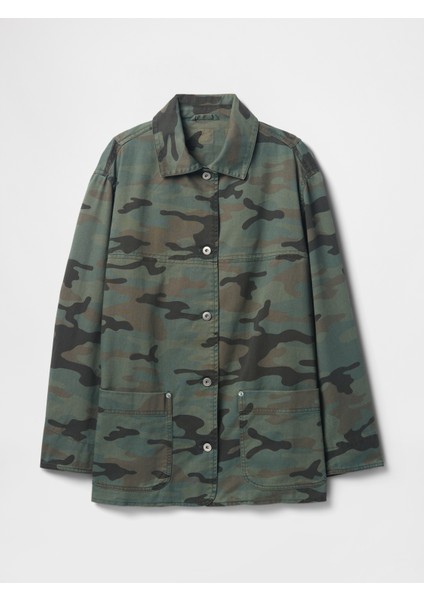 Kadın Yeşil Camo Chore Ceket