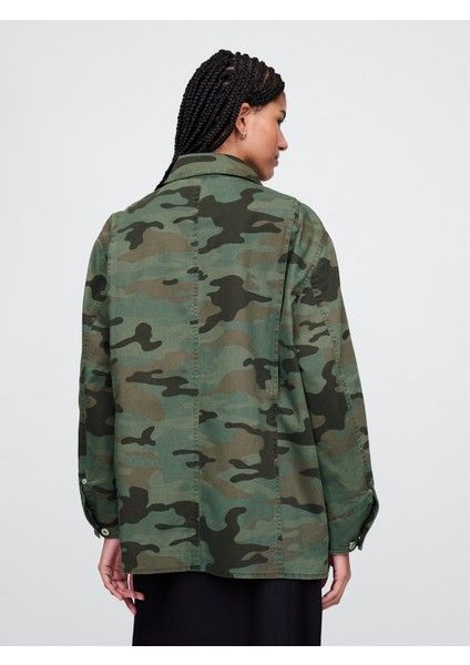 Kadın Yeşil Camo Chore Ceket