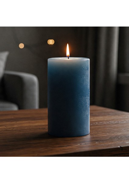 RESPIRA DESIGN CO 7*10 AÇIK MAVİ SİLİNDİR MUM