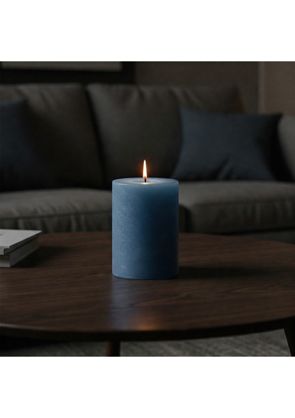 RESPIRA DESIGN CO 7*10 AÇIK MAVİ SİLİNDİR MUM