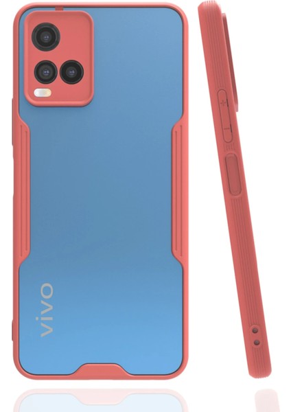 Vivo Y21s Kılıf Platin Silikon - Pembe Mrayd