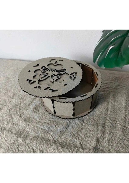 Kelebek Desenli Dikiş Kutusu|17*16 CM|RG6002