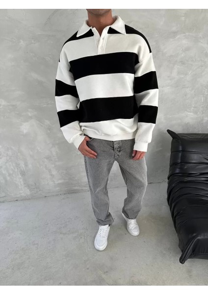 Üç Iplik Parçalı Yakalı Sweatshirt - Yeşil indirimleri