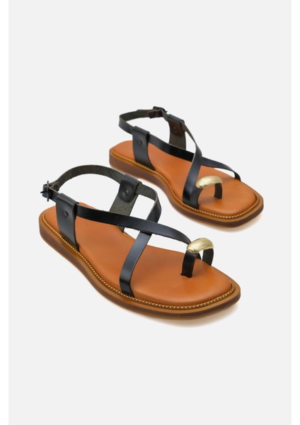 - Günlük Kadın Deri Sandalet