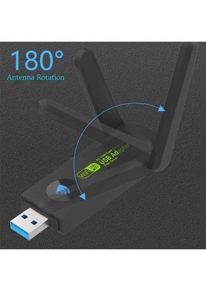 3125 1300 Mbps Dual Band USB 3.0 Adaptör Kablosuz Wifi Alıcı 2.4ghz 5ghz Tak Çalıştır
