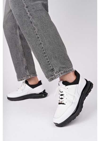 BA04582 Beyaz S Erkek Hakiki Deri Iç Dış Deri Yüksek Jel Taban Ayakkabı - 41 modelleri