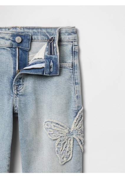 Kız Çocuk Açık Mavi Kids High Rise '70S Flare Jean Pantolon